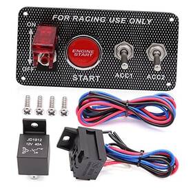 Sw0085 Taxutor 12v 30a 4-in-1 Ignition Panel Kit Aluminum Alloy Switch With 4 Gang