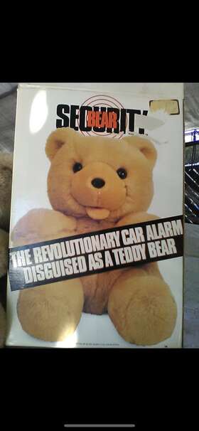 Ted 638353871277 Security Bear Car Alarm System Plush Anti Theft Doll Teddy Brand New