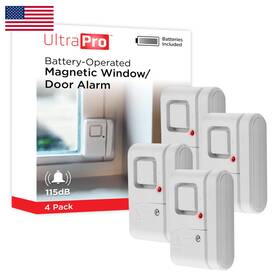 Ultrapro B00fgpm1ss Personal Security Window And Door Alarm 4 Pack Diy Protection Burglar