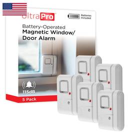 Ultrapro B07sj2jr3q Personal Security Window And Door Alarm 5 Pack Diy Protection Burglar