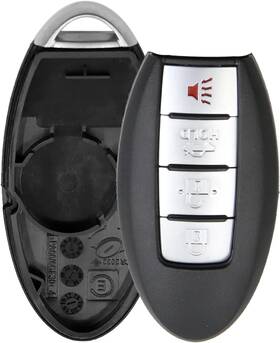 Kr55 Uxcell 609876306553 4 Buttons Uncut Insert Key Fob Remote Control Case Shell Replacement