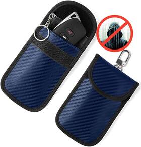Vammcht 659135537174 Upgraded Faraday Bag For Key Fob 2 Pack Premium Blue
