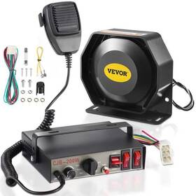 Vevor 197988833505 Mophorn Police Sirens 200 W 9-tone Car Warning Alarm Emergency Electronic
