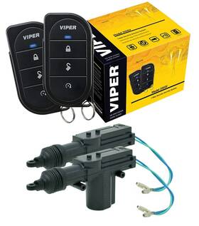 Viper 650076327879 3105v 1-way Security System With Keyless Entry 2x Universal Door Lock