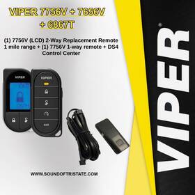 Viper 7756v 7656v 6867t 7756v 2-way Lcd 1-way Remote And Charger With Antenna