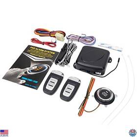 B0bzv9fw8d Visit The Hiwowsport Store 9-piece Keyless Entry And Engine Start Alarm System - Push Button Remote Starter