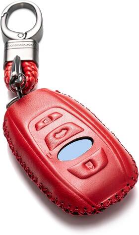 Kc-subaru-a4b-red Vitodeco Leather Smart Key Fob Case Cover Compatible With 4-button Red