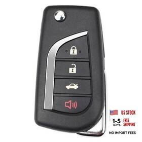 Vornec Pn-rktoybfb4 Flip Key Fob For Toyota Camry 2018 2021 Hybrid And Corolla
