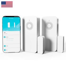 Warroxide B0g1h9mbdr Wifi Door Window Alarm Smart Contact Sensor App Alerts Sound Light