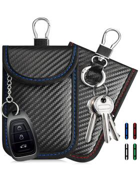 Faradayp24 Whonor 2 Pack Faraday Pouch For Key Fob Rfid 4.9 X 3.3 Inches Red Blue Faradayp24 Whonor 2 Pack Faraday Pouch For Key Fob Rfid 4.9 X 3.3 Inches Red Blue
