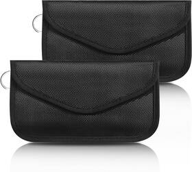 2022009 Wonwood Direct 2 Pack Faraday Bag For Cell Phones And Car Key Signal Blocker Pouch Black