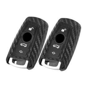 Bmsa4-sce2 Worcas Inc. 2 Pcs Key Fob Case Carbon Fiber Type-a 4 Button Bm Black