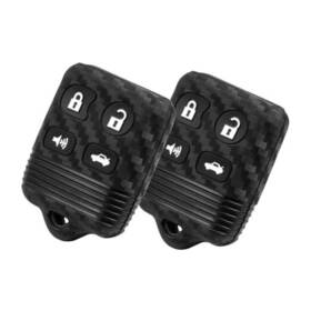 Fdsd4-sce2 Worcas Inc. 2 Pcs 4 Button Key Fob Cover Case Type-d Carbon Fiber Black