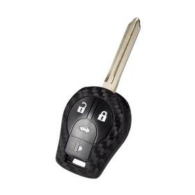 Nsbd4-sce1 Worcas Inc. Key Fob Case Carbon Fiber Pattern Silicone Cover 4 Button Black 1