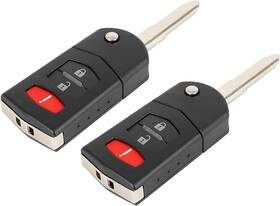 22111600 X Autohaux 2pcs Car Replacement Keyless Remote Key Fob Shell Case For Black
