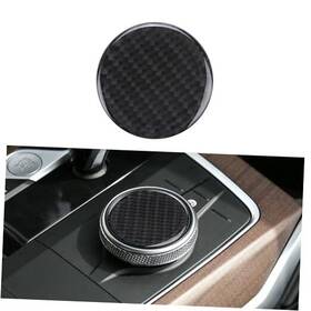 Xry0212 Xinruiyan Compatible With Carbon Fiber Multimedia Knob Button Panel Trim Cover For Black