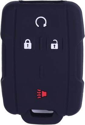 Xzn74196 Xuhang Sillicone Key Fob Skin Cover Remote Case Protector Shell For Black