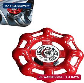 Yawurou Luoroufmzs5905re-1pc Car Rotary Knob Decor Metal Valve Handwheel Design Engine Start Stop Button
