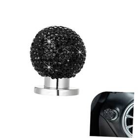 Yidcidu Yidqdg3330bl-1pc Bling Car Push Start Button Cover Spherical Vehicle Engine Ignition 1 Pc Black