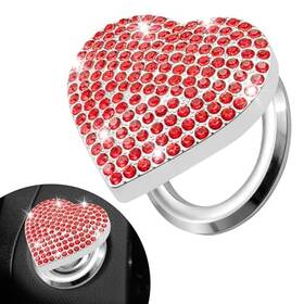 Qph-g-3251 Yupikji Bling Car Engine Start Button Cover Sparkly Red