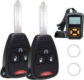 Jp4j Z-yong 2pcs Jeep Key Fob Remote Replacement Diy Keyless Entry Kit - Compatible With Wra