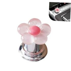 Zigan3350pk-1pc Zigeiya Flower Push Start Button Cover Cute To Stop 1 Pc Pink