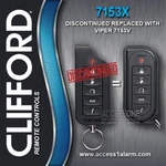 Discontinued Clifford 7153X 1-WAY 5-BUTTON Replacement Remote Viper 7153V. Fixed Price $59.99.
