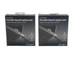 Lot Of 2 Kensington K64699US Clicksafe Portable Keyed Laptop Computer Lock. Fixed Price $29.99.