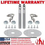 Racing Style Stainless Steel Mount Hood Pins Plate Bonnet Lock Kit Universal. Fixed Price $10.74.
