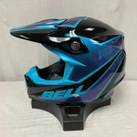 Bell MOTO-9S Flex Sprite Helmet Gloss Black / Blue Large 7157143. Fixed Price $464.97.