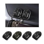 Zndaw 4 Pcs Bling Car Mini Hooks, Cute Rhinestone Adhesive Back Seat Black. Fixed Price $7.98.