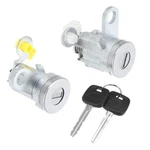 Autohaux 1 Pair Door Lock Cylinder Set Kit With 2 Keys For Silver Tone. Fixed Price $23.23.