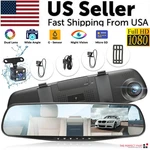 1080P Hd Rearview Mirror Car Dvr Dual Dash Camera Front Video Recorder. Fixed Price $20.89.
