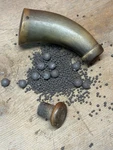 18TH/19TH Century 1700S/1800S War 1812 Era Small Priming Horn W/shot. Fixed Price $150.00.