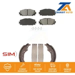 Front Rear Semi-metallic Brake Pads & Drum Shoes Kit For Toyota Prius Scion Iq. Fixed Price $58.16.