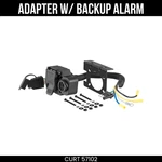 Curt Dual Output 4 Flat To Way Rv Blade Adapter With Backup Alarm 57102. Fixed Price $63.99.