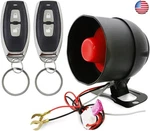 Wireless Car Alarm With Remote Control Anti-theft Burglar Vibration Sensor Horn. Fixed Price $86.34.
