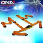 Universal 4-POINT 2" Orange Nylon Strap Harness Safety Buckle Racing Seat Belt. Fixed Price $19.45.