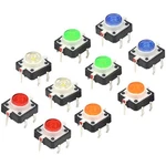 10 Pcs Light Emitting Diode Momentary Tactile Push Button Switch 12 Mm X M.... Fixed Price $14.23.