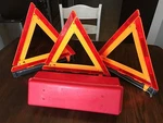 3-PC. Triangle Reflector Kit Strato-flare 219 With Case Cortina Safety Products. Fixed Price $25.00.