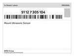 Genuine Bmw Mount Ultrasonic Sensor 51-12-7-305-104 New. Fixed Price $17.64.