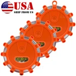 X3 Led Flares Emergency Disc Roadside Safety Light For Car Truck Trailer. Fixed Price $21.59.
