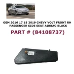 2016 2017 2018 2019 Chevy Volt Front Right Side Seat Airbag Black 84108737. Fixed Price $40.00.