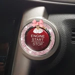 Bling Diamond Car Engine Start Stop Button Decoration Ring - Pink. Fixed Price $8.74.