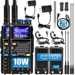 5RM Ham Radio 10W Long Range Handheld Noaa Weather Receiver 2500MAH Battery 5.... Fixed Price $64.27.