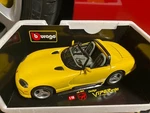 Bburago 1992 Dodge Viper RT/10 Yellow With Grey Seats 1/18 Code 3065. Fixed Price $47.50.