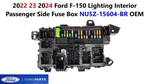 2022 23 24 2025 Ford F150 Lightning Interior Passenger Side Fuse Box NU5Z15604BR. Fixed Price $175.00.