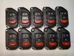 Lot Of 10 Oem Jeep Flip Key Fob Remote OHT1130261 4 Buttons. Fixed Price $120.00.