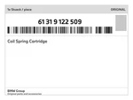 Genuine Bmw Coil Spring Cartridge 61-31-9-122-509 New. Fixed Price $185.33.