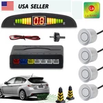 4 Parking Sensors Led Car Auto Backup Reverse Rear Radar System Alarm Silver Usa. Fixed Price $14.99.
